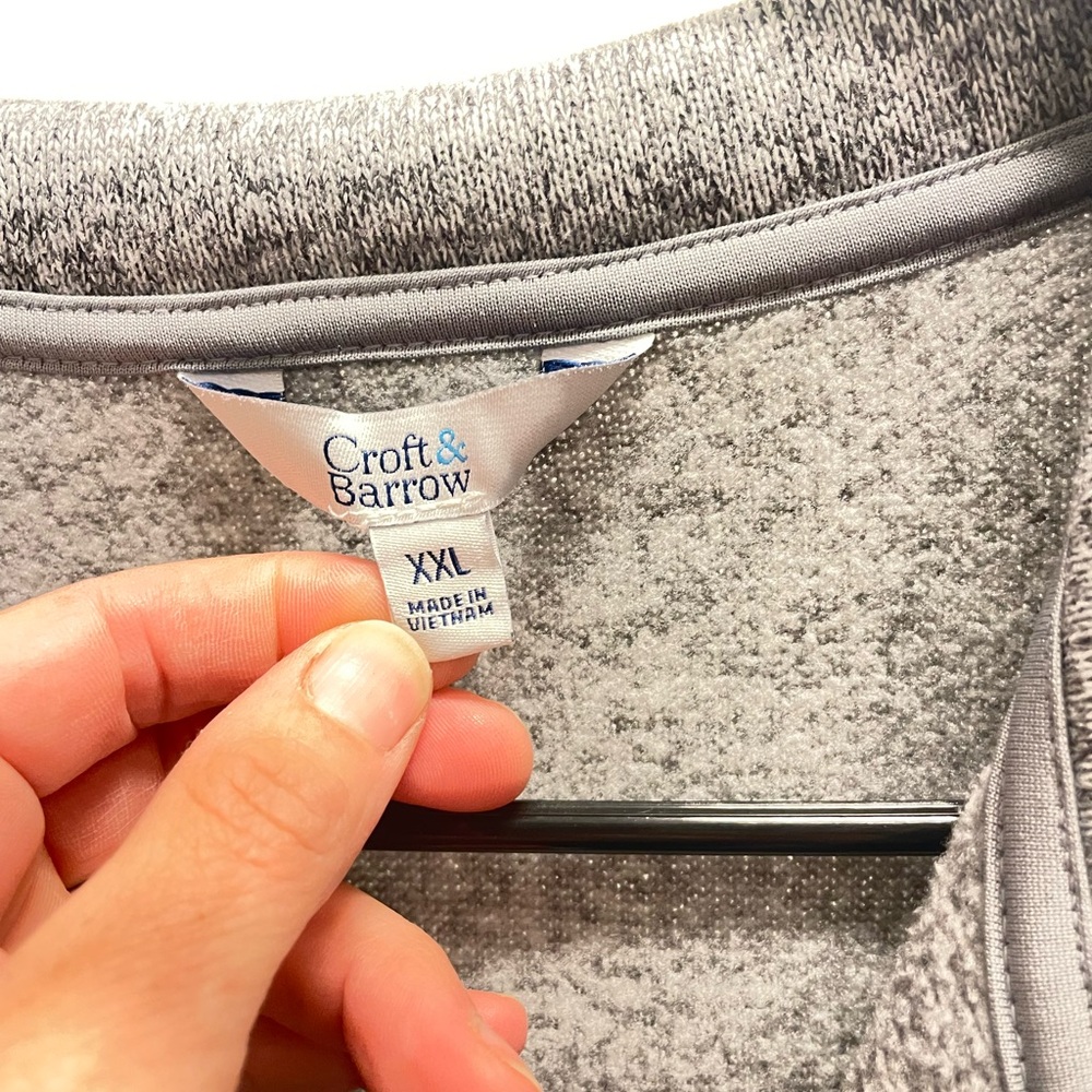 Croft & Barrow Heather Gray Knit Top XXL
